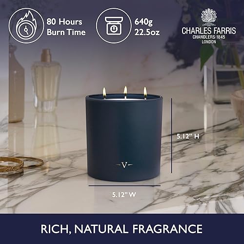 Miniatura 6 de Charles Farris British Expedition - Vela perfumada de 3 mechas de clavo, tabaco y té de menta