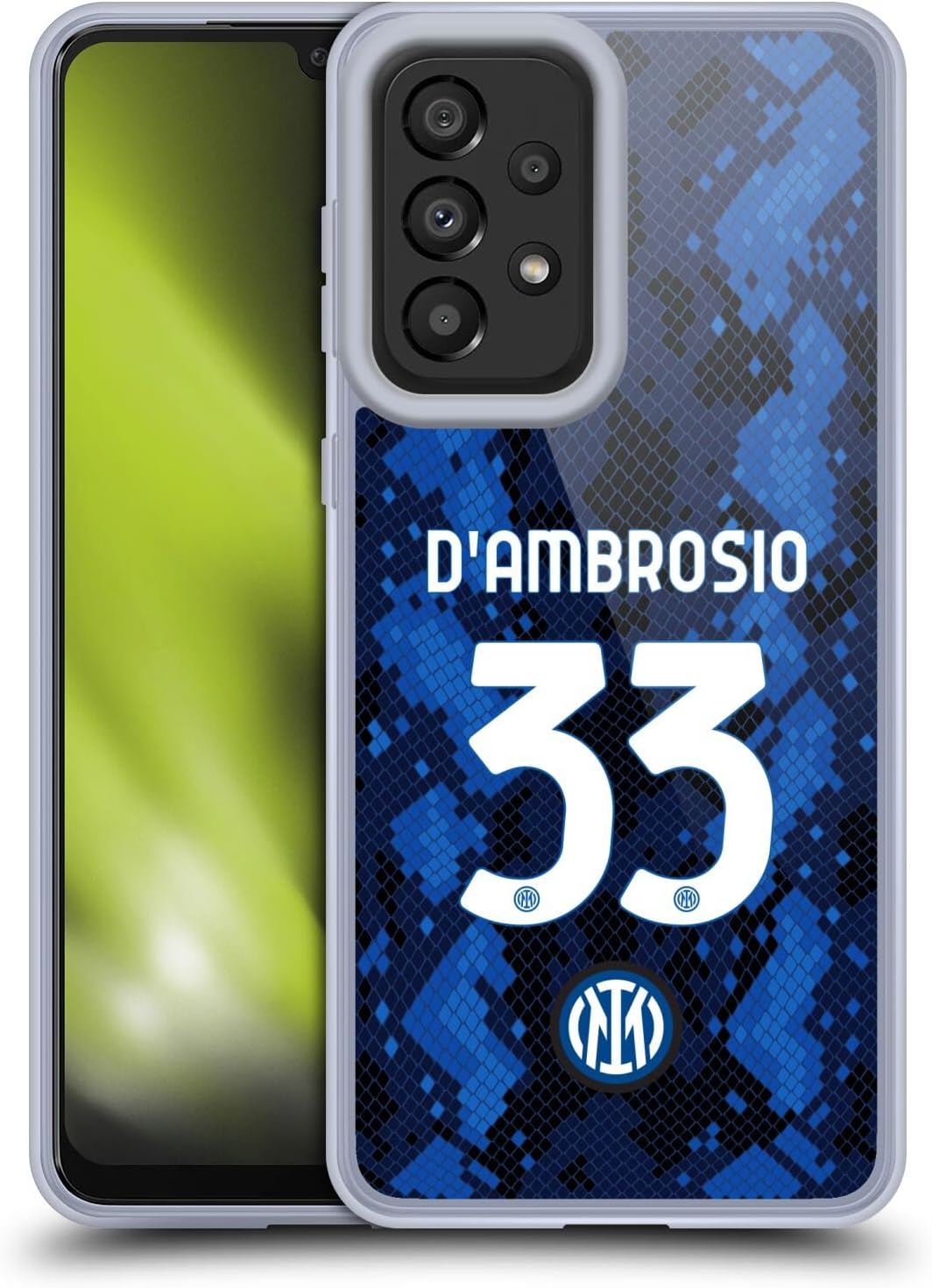 Head Case Designs Officially Licensed Inter Milan Danilo D'Ambrosio 2021/22 Players Home Kit Gel Case [Military Grade Protection] Compatible with Galaxy A33 5G (2022)