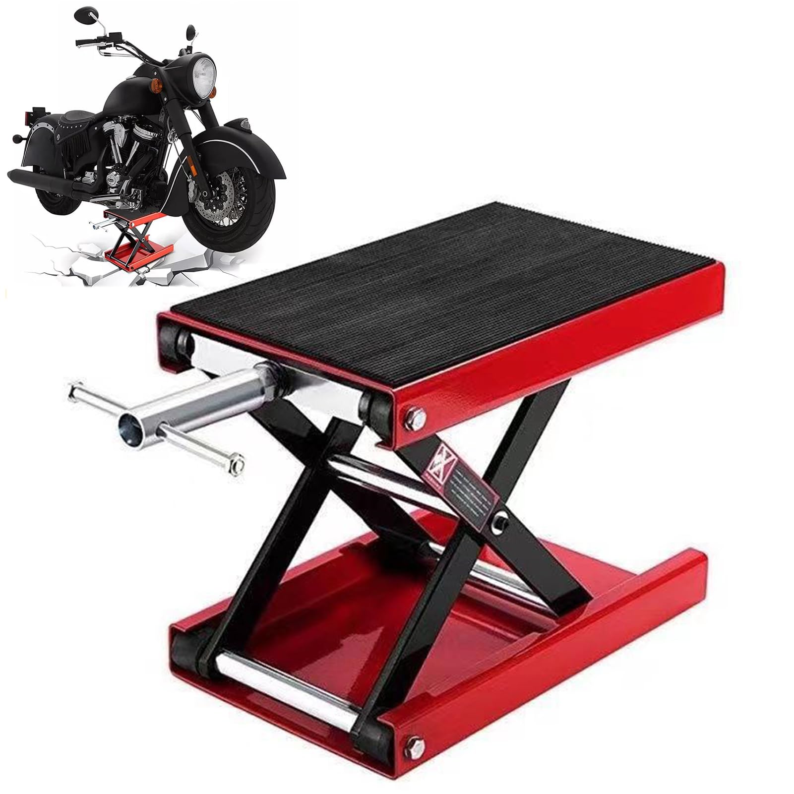 Soporte de grúa plegable de 500 kg para reparar la moto sin riesgo de caídas