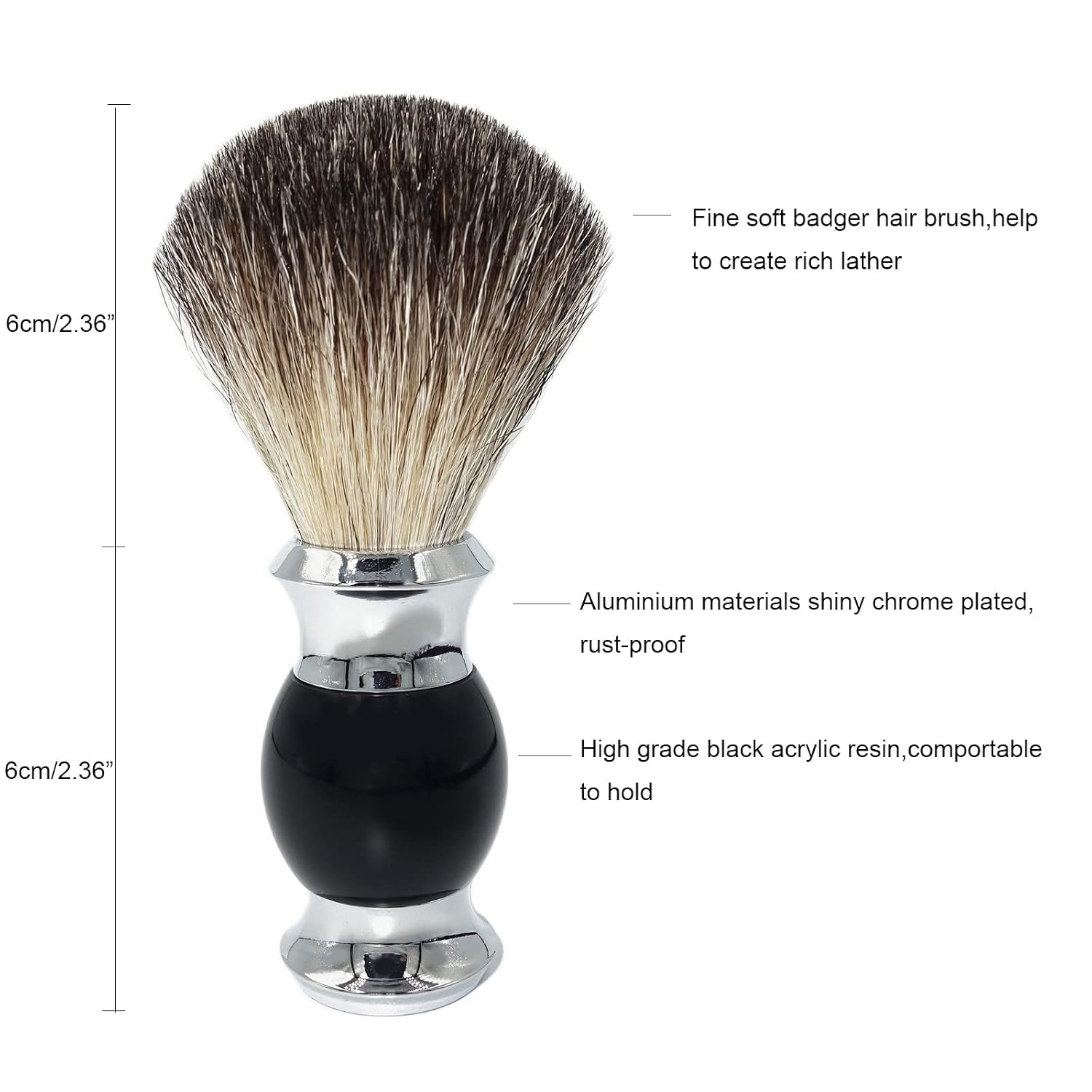 Classic Men's Double Edge Safety Razor Kit includes Pure Badger Hair Shaving Brush,Heart Shape Razor & Brush Stand Holder and Shaving Bowl Christmas Original Gift Set