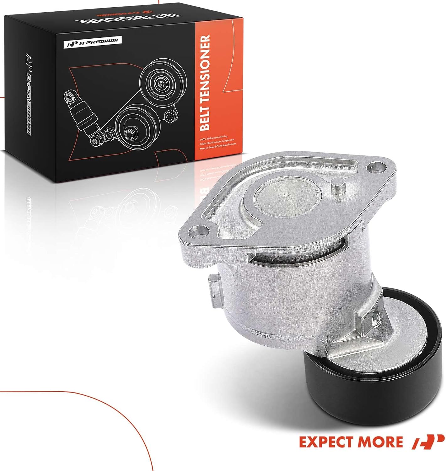 A-Premium Belt Tensioner Assembly with Pulley Compatible with Hyundai Sonata 2015-2019, Santa Fe 2019-2020, Santa Fe Sport 2016-2018, Tucson 2018-2019 2021 & Kia Optima 2016-2020, Sorento, Sportage