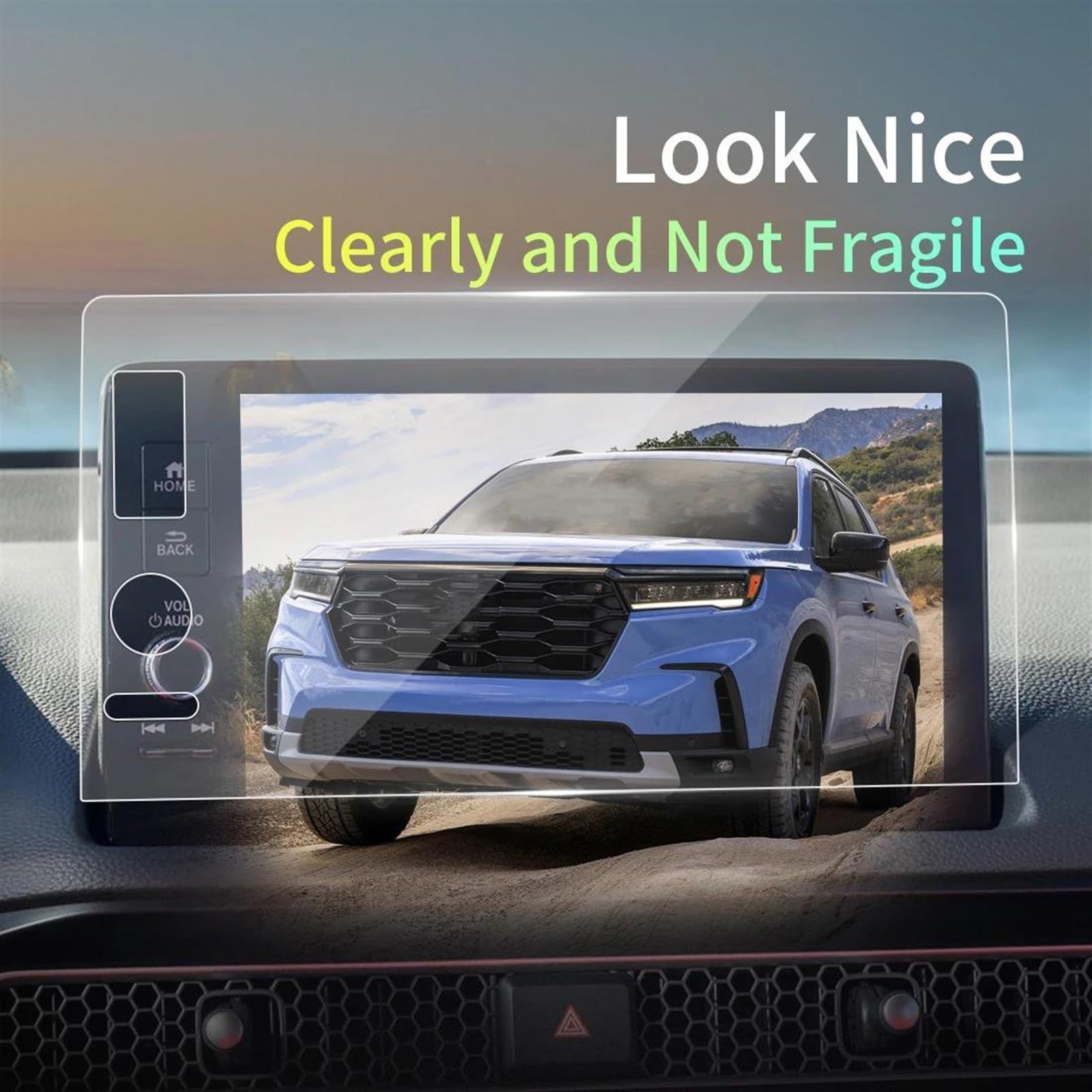 Ochraniacz ekranu ze szkła hartowanego Carplay dla pilota 2023 (niebieski)