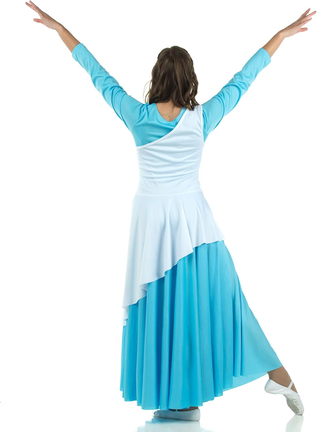 Danzcue Women's Asymmetrical Praise Dance Tunic, (White Dress Not Included) - Image 4