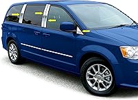 Vista 1 de Tyger Auto Fabricado en Estados Unidos. Compatible con Dodge Grand Caravan 2008-2015 8 piezas de acero inoxidable cromado