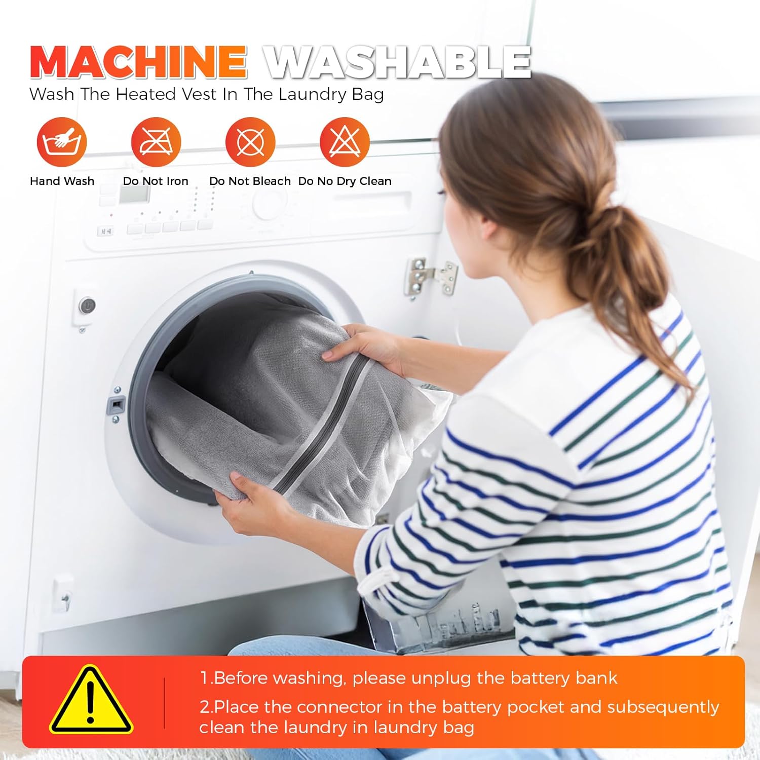 SNOW LEOPARD Men's Heated Vest with Battery Pack Included, 7.4V 16000mAh Rechargeable Electric Vest for Hiking/Skiing/Hunting - Image 9