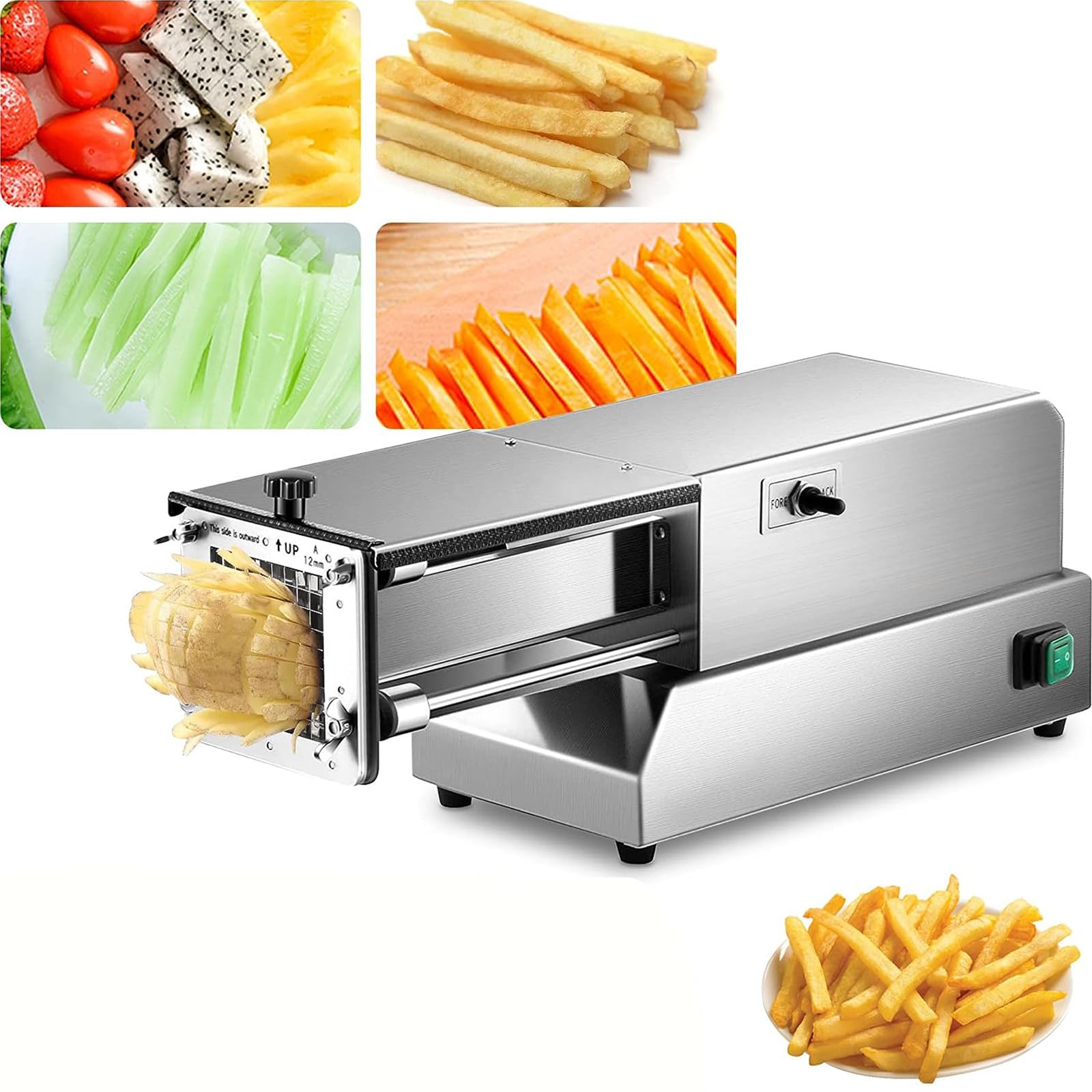 超ハイパワー✨電動ポテトカッター　高級ステンレス＆ブラックボディ　欧州クオリティ 81S+LZ02REL._AC_UF350,