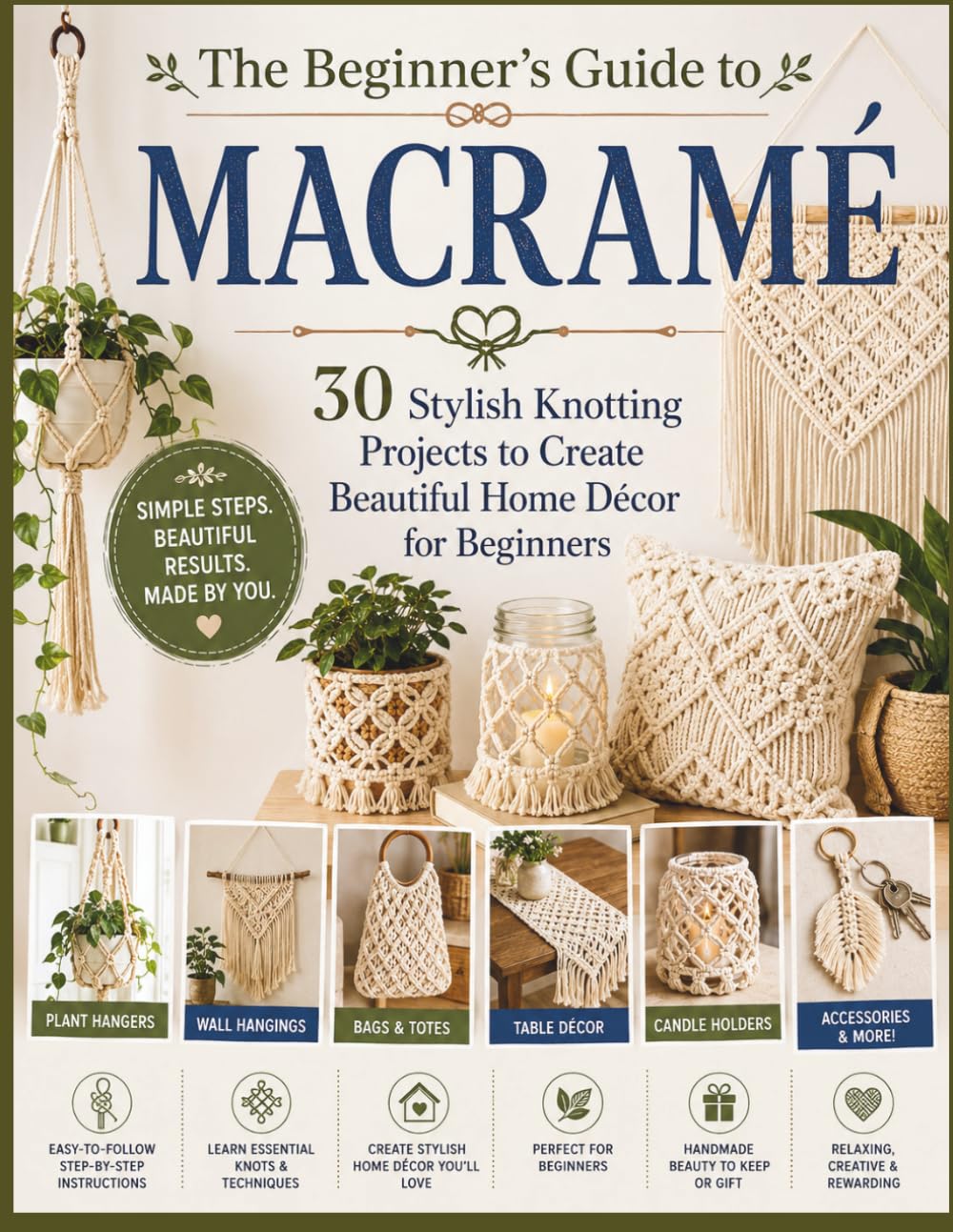 The Beginner's Guide to Macramé: 30 Stylish Knotting Projects to Create Beautiful Home Décor for Beginners