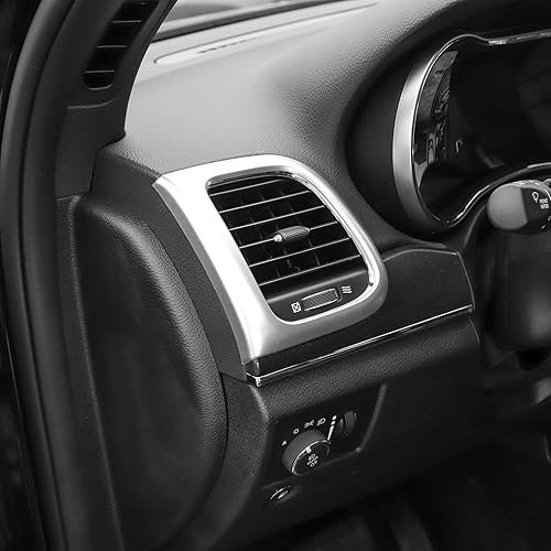 Miniatura 7 de CheroCar Para Jeep Grand Cherokee Consola central Aire acondicionado Ventilación Accesorios interiores para Jeep Grand Cherokee 2011-2020 (cromado)