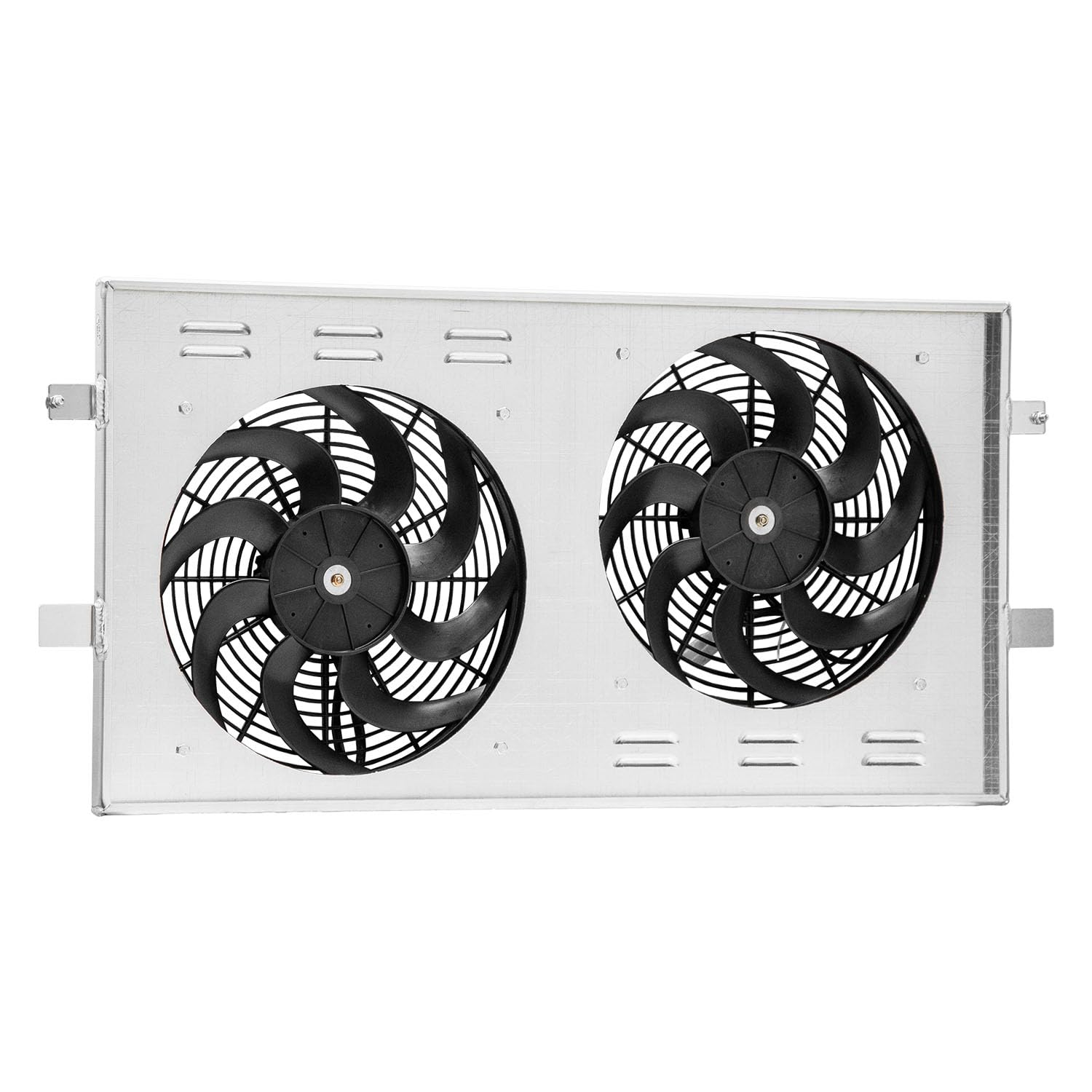 34" W Aluminum Radiator Shroud Electric Fan Replacement for 1999-2013 99 2000 2001 2002 03 04 05 06 07 08 09 10 11 12 Chevy Silverado 1500 2500 GMC Yukon Tahoe Escalade Hummer H2 at