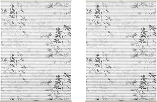GARDINIA 2er-Set Plissee ohne Bohren, Blickdicht, Lichtdurchlässig, Einfach in der Breite kürzbar, Bella Falt-Plissee, Weiß, 60 x 130 cm BZW. 70 x 130 cm (BxH)