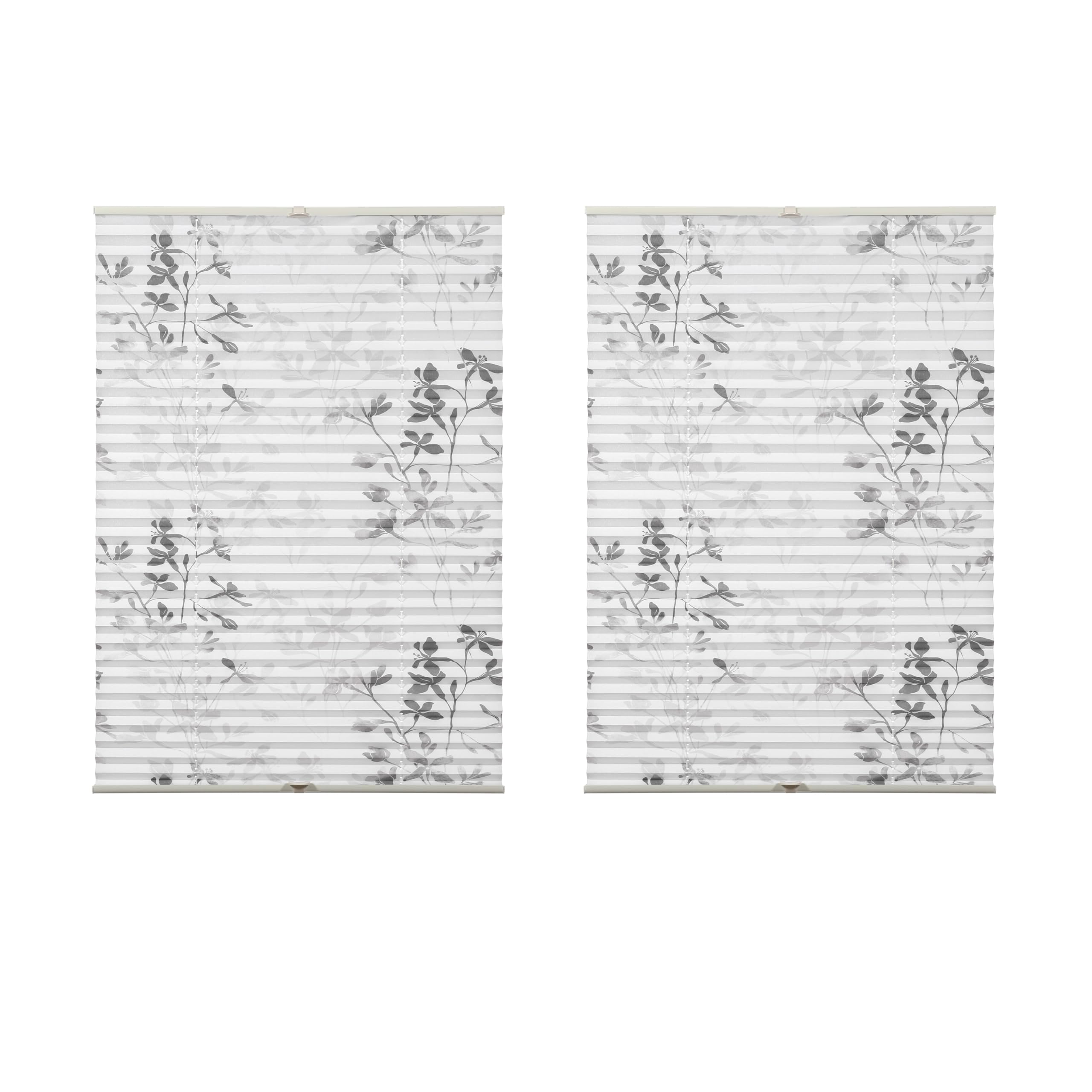GARDINIA 2er-Set Plissee ohne Bohren, Blickdicht, Lichtdurchlässig, Einfach in der Breite kürzbar, Bella Falt-Plissee, Weiß, 60 x 130 cm BZW. 70 x 130 cm (BxH)