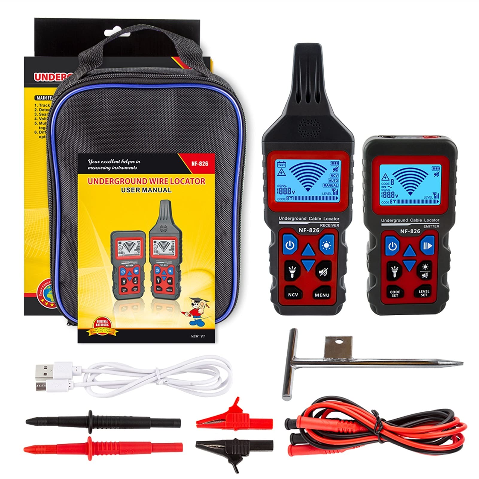Dispositivo de rastreo de red Alambre Cable Interruptor Cable Tester Línea Teléfono Detector Localizador Métrico Dispositivo de seguimiento Para Ethernet y teléfono