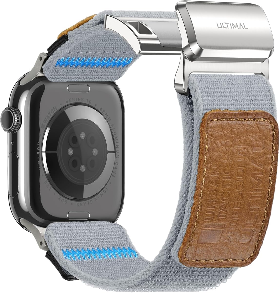 Braided Stretchy Bands with Magnetic Clasp Compatible with Apple Watch Series 11 Band Series 10/9/8/7/6/5/4/SE/SE2/SE3，Design for 42mm/40mm/41mm/38mm(Grey)