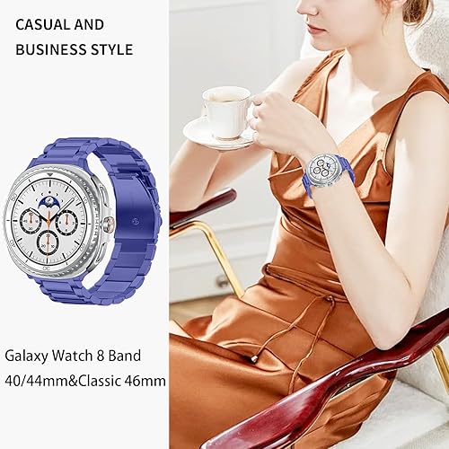 Vista 33 de GOLDTOLUCK Stainless Steel Band Compatible with Samsung Galaxy Watch 8 7 6 5 4 Classic FE Pro 40mm 44mm 46mm 43mm 47mm 45mm 42mm 20mm Men Women Negro