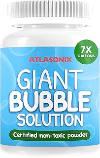 Giant Bubble Solution - Bubble Wands, Bubbles for Kids, Kids Bubbles Mix Powder Makes 896 OZ (7 Gallons) - The Original Solution Mix | 100% Kid Safe