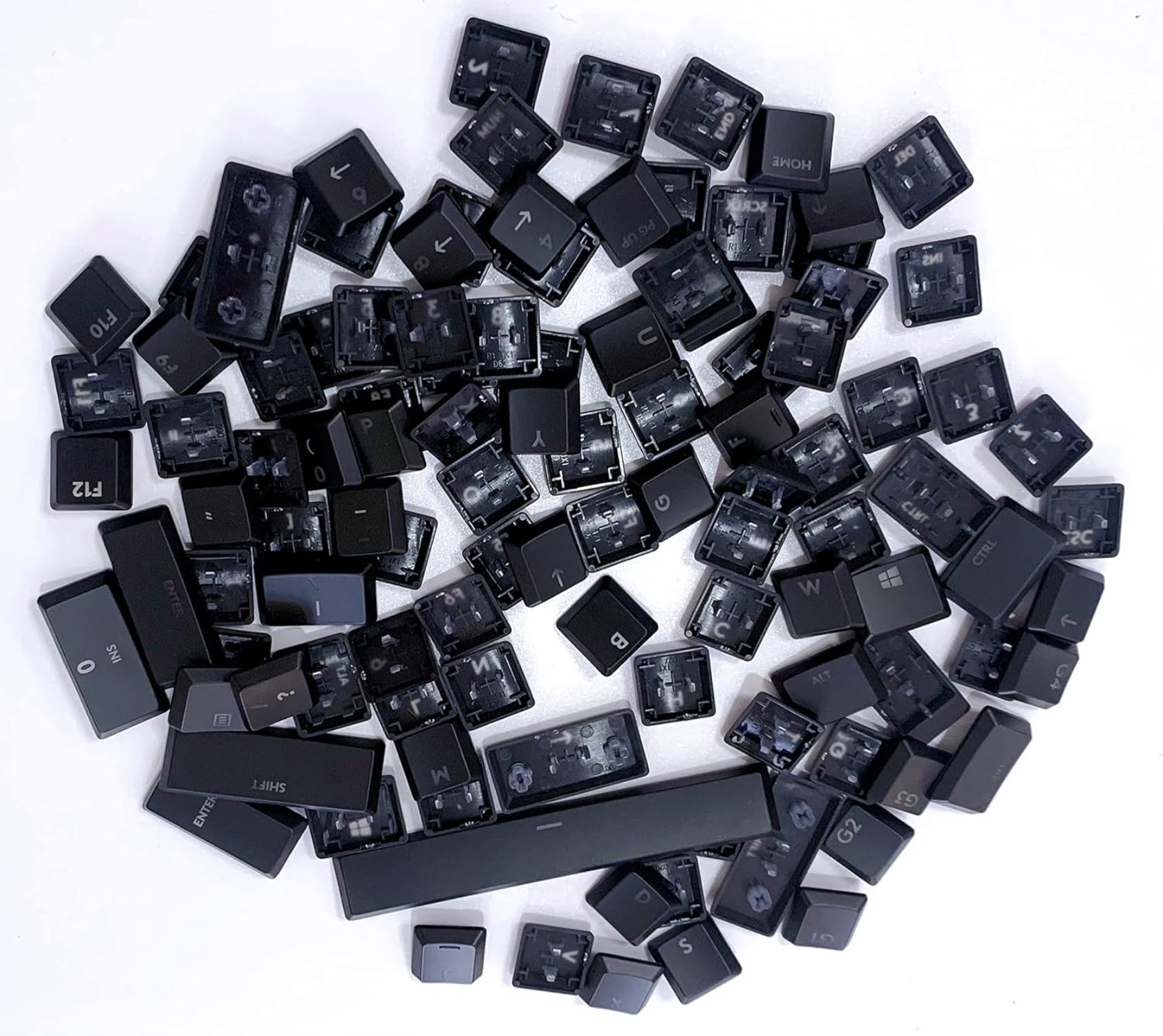 Keycap pour Logitech G913 G915 G813 G815 TKL Clavier Transparent ISO 111 Key US Version Logitech Noir Blanc Couleur Keycap