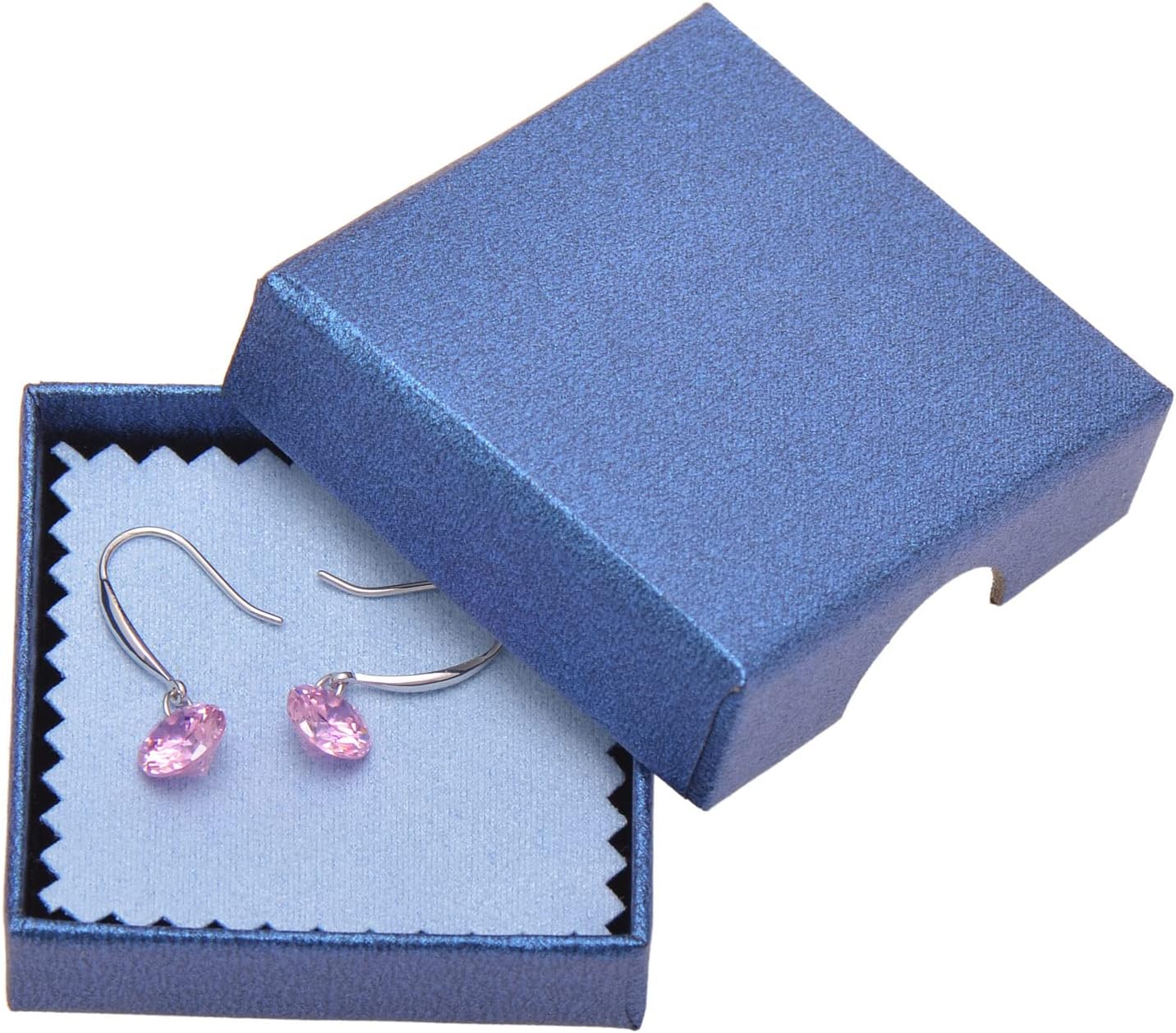 925 Sterling Silver Big Brilliant Cubic Zirconia Dangling Earrings for Women, Pink - Image 6