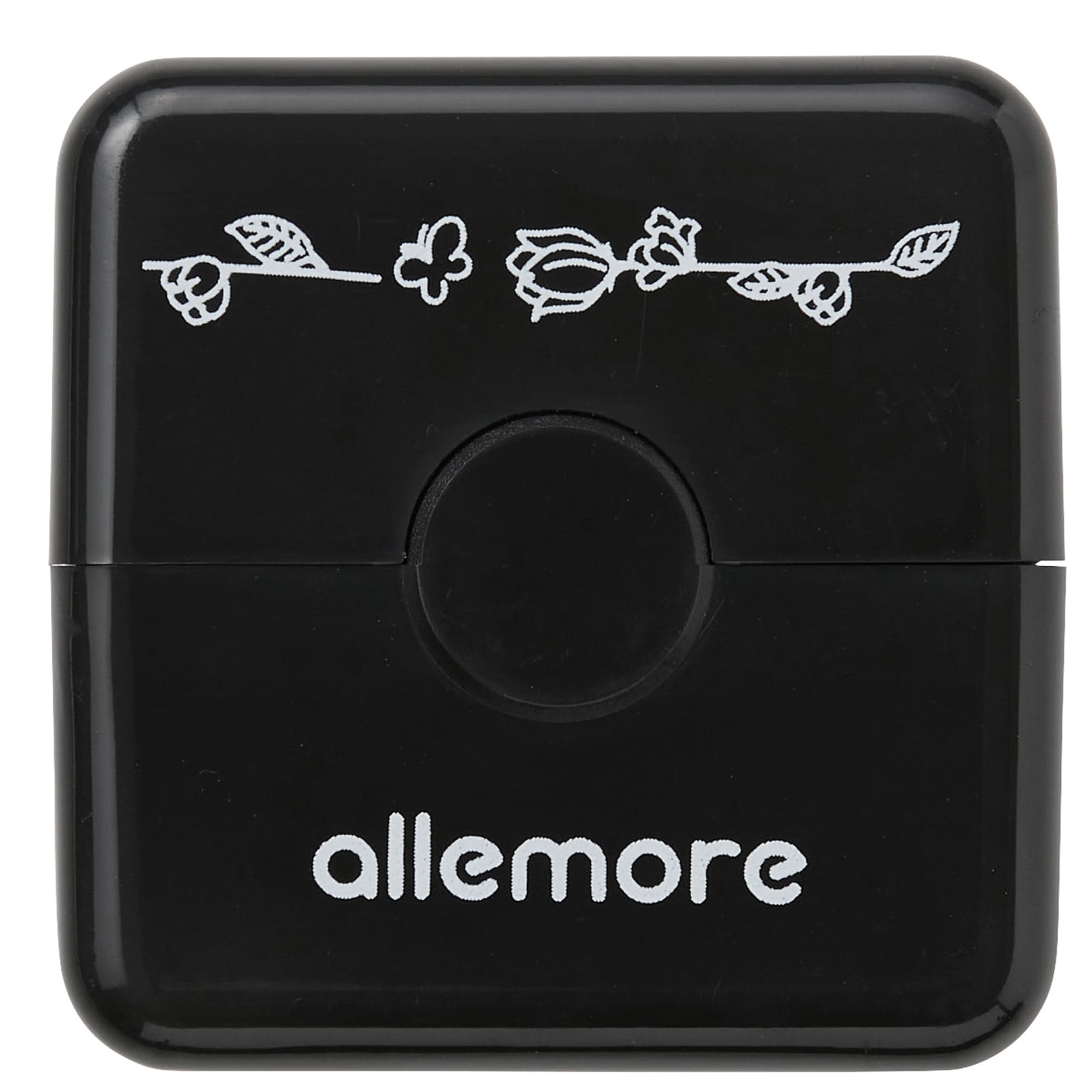 Shachihata Flower And Butterfly Artline Nototo Roller Stamp (Flower And Butterfly) Compact Stamps For Diary And Journal, Oil-Based Black Ink, Includes Refill Stamp Ink - Pre-Inked And Non-Bleed Scrapbooking & Stamping Supplies