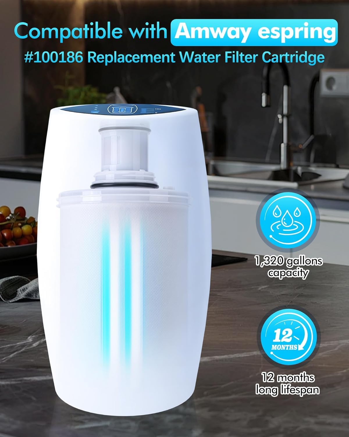 Amazon | 100186 オリジナル交換用浄水フィルターカートリッジ Amway