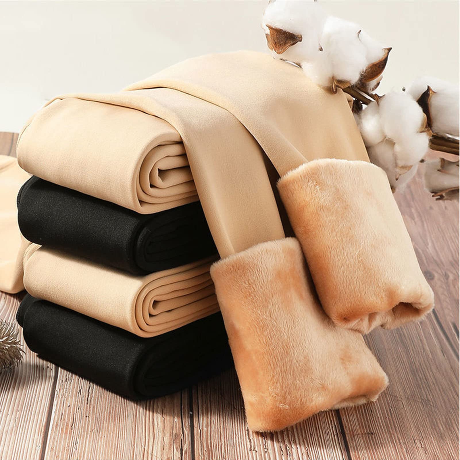 2 Piezas Medias Termicas Mujer Translucidas Medias Mágicas De Forro Polar Térmico Medias Forro Polar Invierno, Pantys Invierno Súper Elástico Light skin-300g
