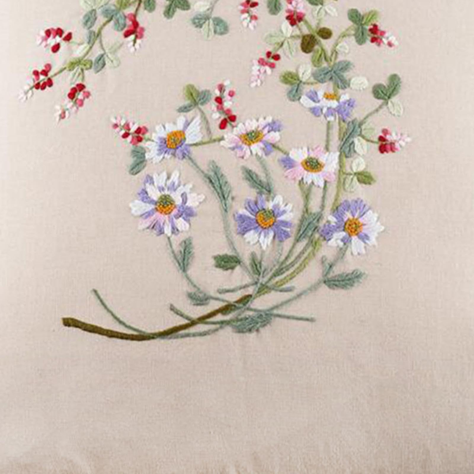 Amazon | Generic 手芸キット 花柄刺繍デザイン 枕カバー 自分で作る