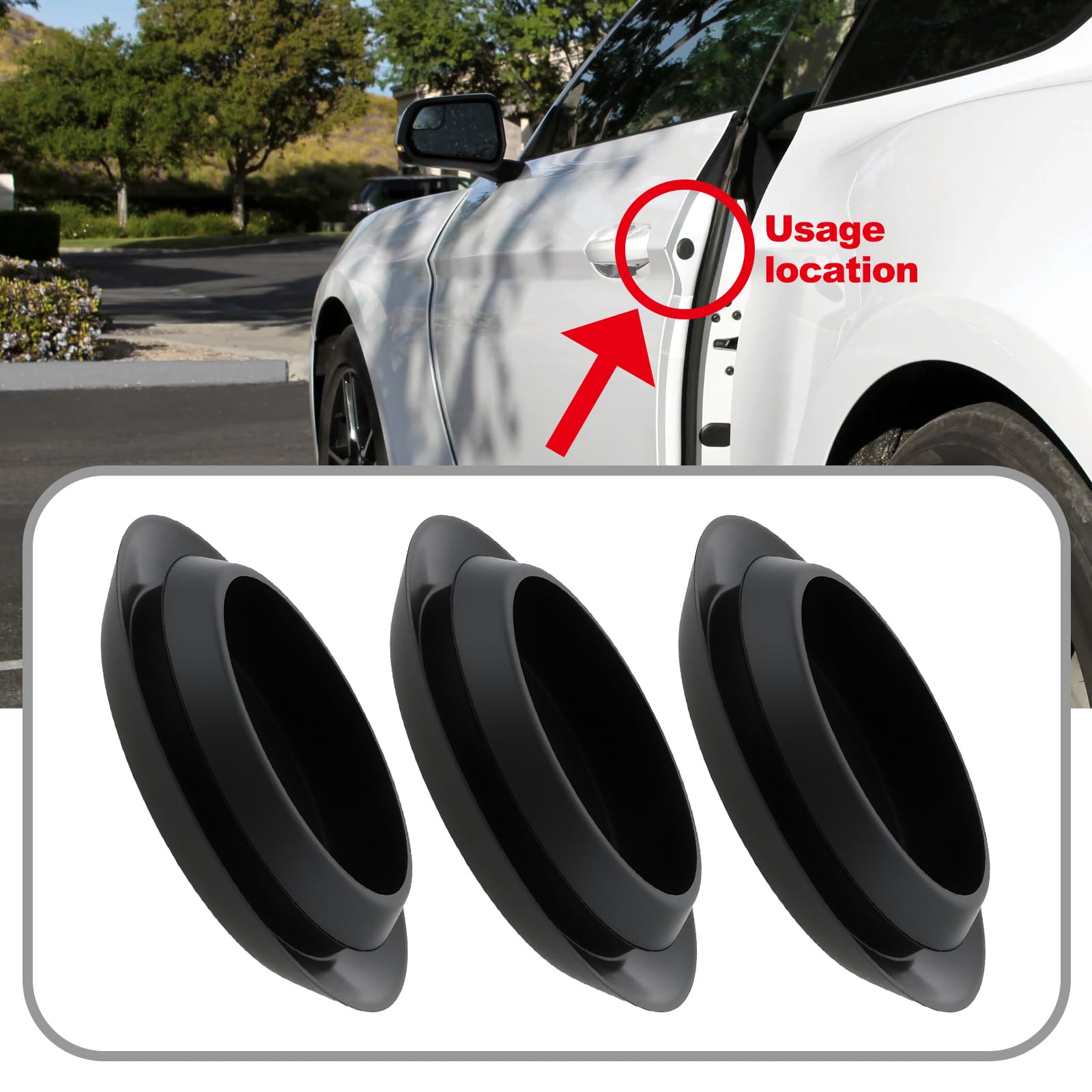ECSiNG Tapón de Ojal Ciego para Panel de Carrocería Color Negro para Agujeros de 22-22,5 Mm 30 Unidades
