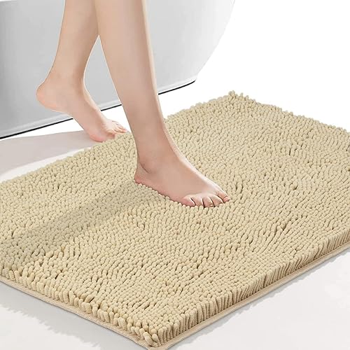Miniatura 8 de Alfombras de baño de felpilla extrasuaves y absorbentes, antideslizantes, de secado rápido, lavables a máquina, para suelo de baño, bañera y ducha,