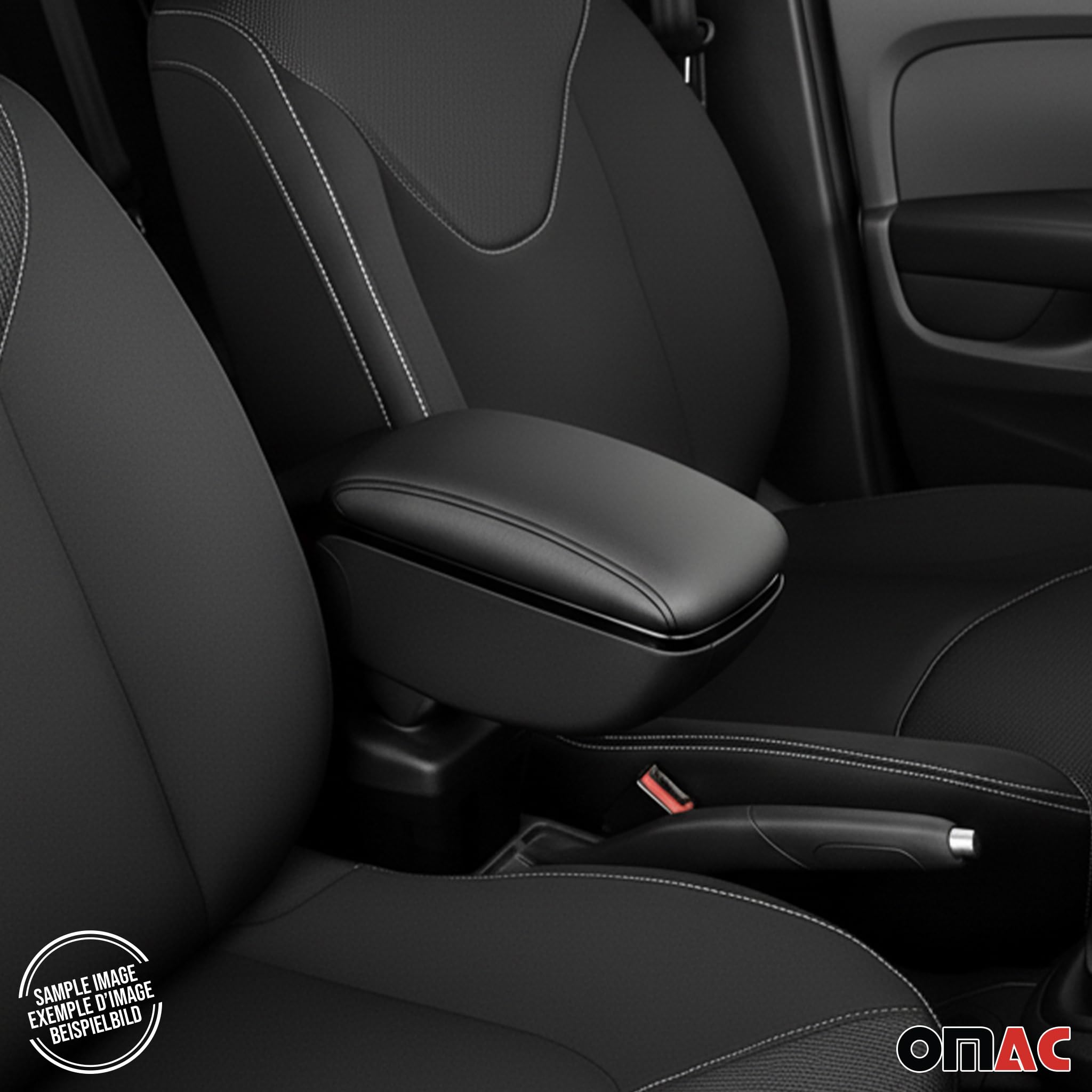 Accoudoir Universel Pour Renault Scenic/Laguna - Réglable En Hauteur, Cuir Noir - Neuf