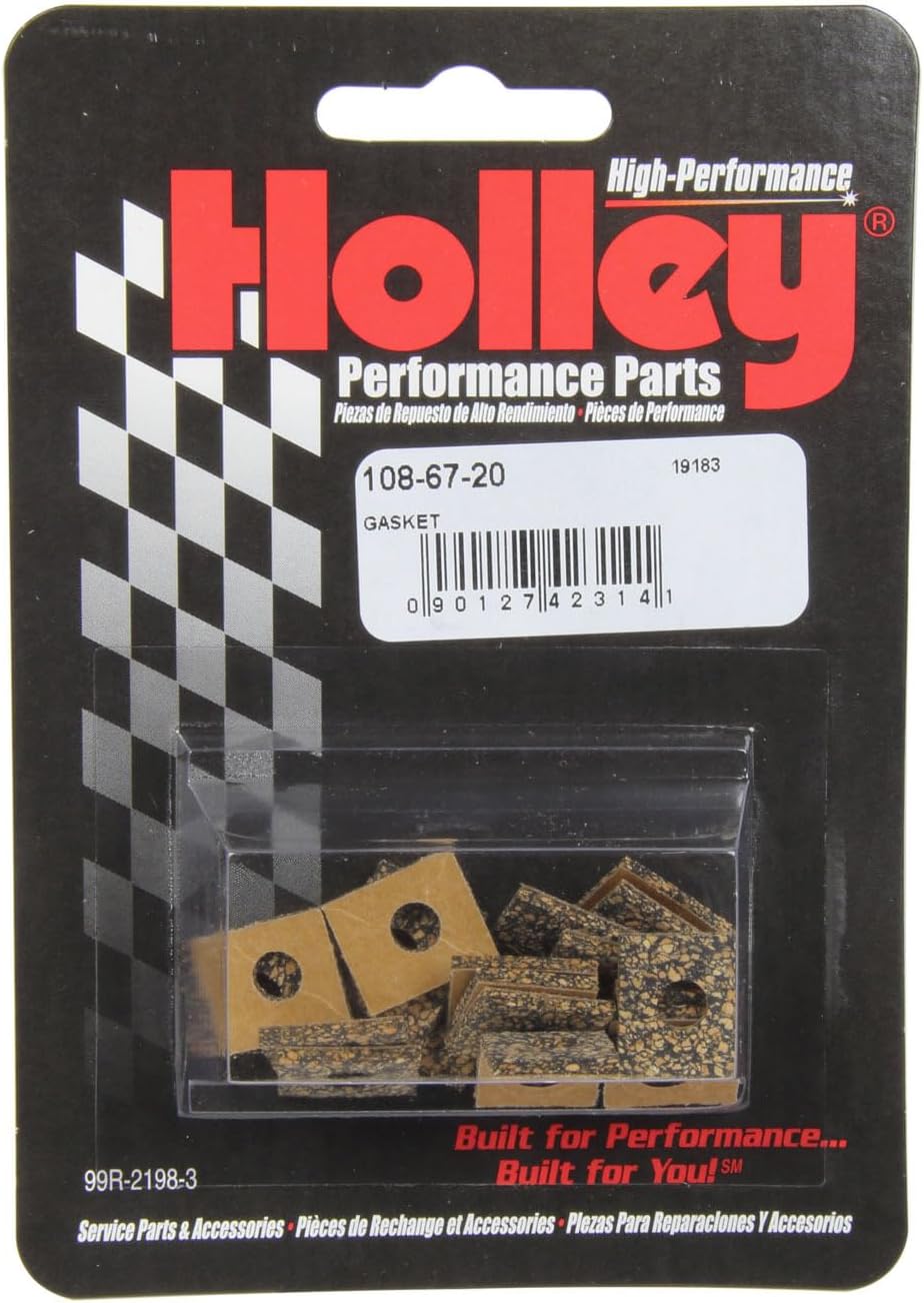 Holley Vacuum Passage Gasket, 0.188 in ID, 0.063 in Thick, Choke/Vacuum Secondary Housing, Cork, Holley Carburetors, Set of 20
