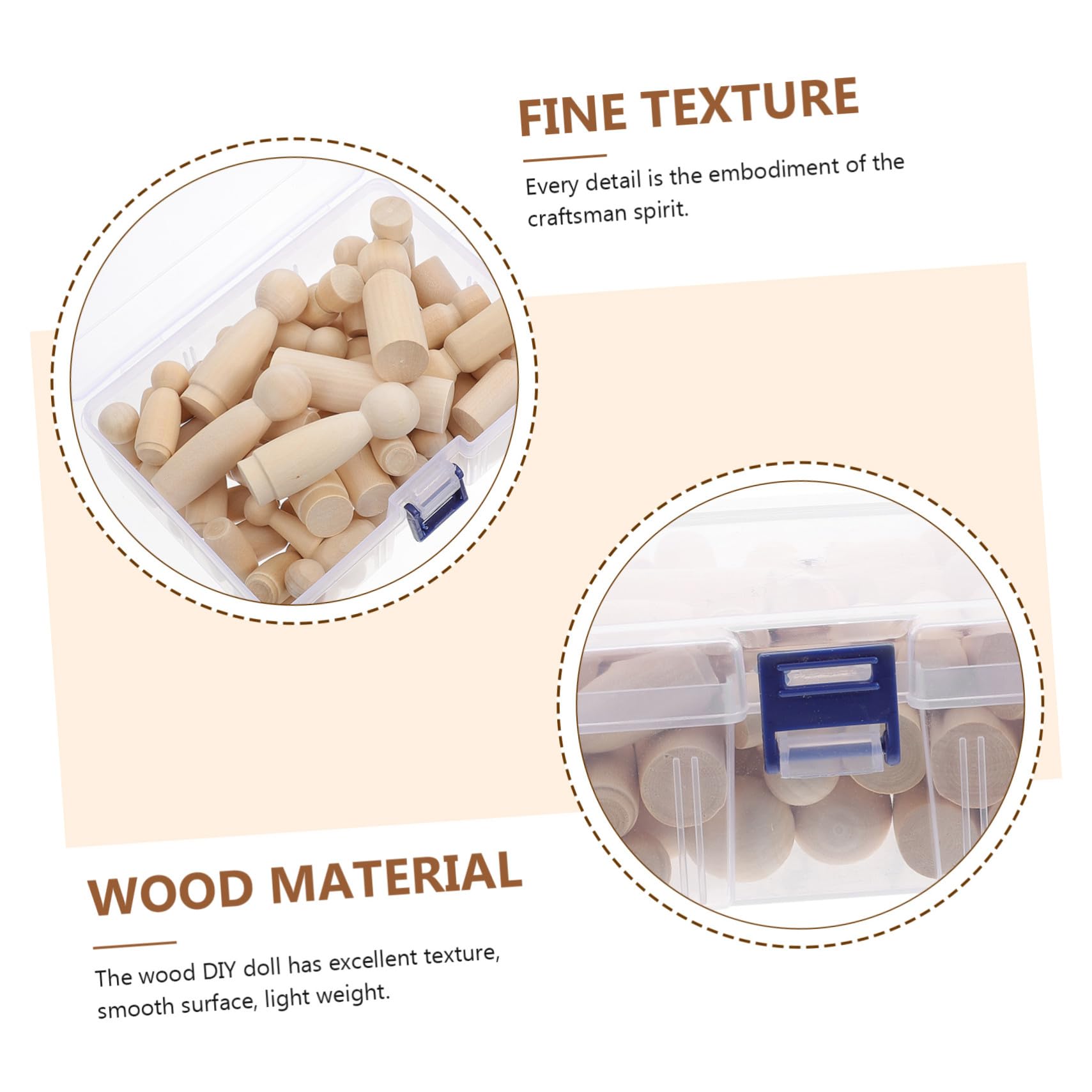 50 piezas Muñecas de Madera sin Pintar para Pintar Figuras de Clavijas Naturales DIY para Manualidades Infantiles y Decoración Creativa