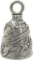 Vista 47 de Guardian Bell Good Luck Bell w/Keyring & Black Velvet Bag Motorcycle Bell Lead-Free Pewter Made in USA