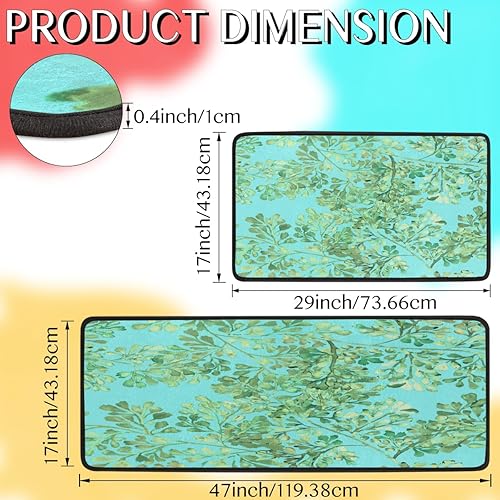 Vista 65 de GUYOS Bright Night Sky Galaxy - Tapete de cocina acolchado antifatiga, juego de 2 piezas, duradero, resistente a las manchas, parte inferior multi