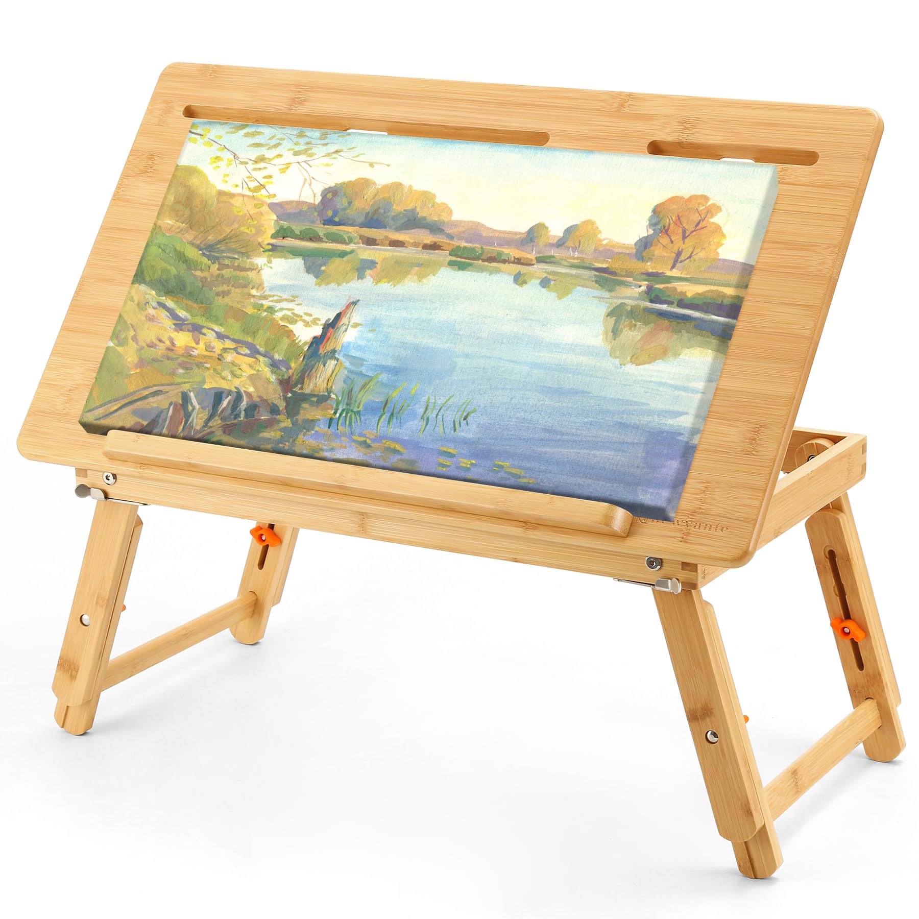 Nnewvante Foldable Lap Easel for Painting with Adjustable Height &amp; Angle