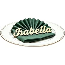 Personalized Wooden Name Tags, Custom Wedding Place Cards, Guest Escort Name Plate for Birthday Bridal Shower Bachelorette Party Table Decoration