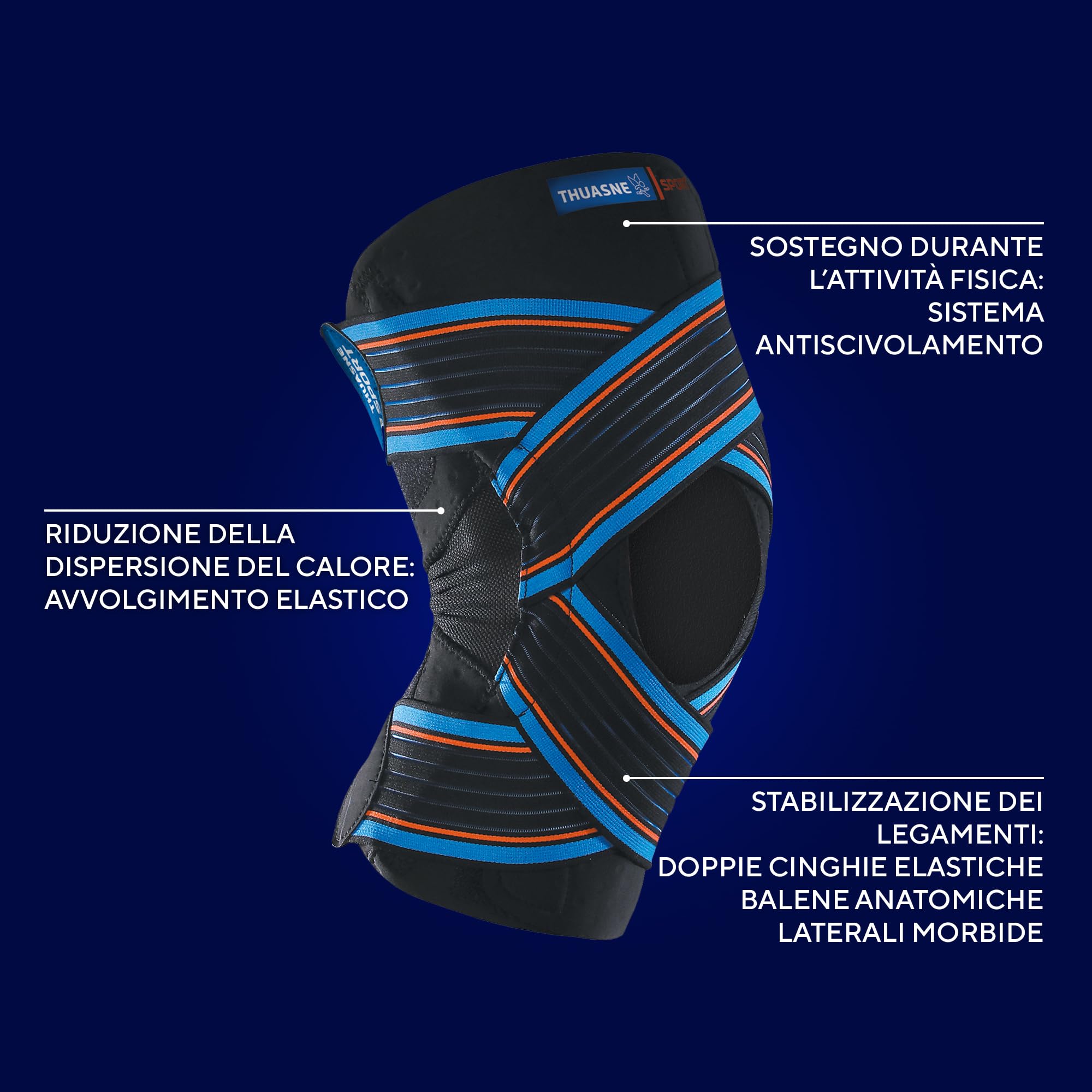 THUASNE Ginocchiera aperta sport - ginocchiera per dolorante o instabile - Supporto 3/3