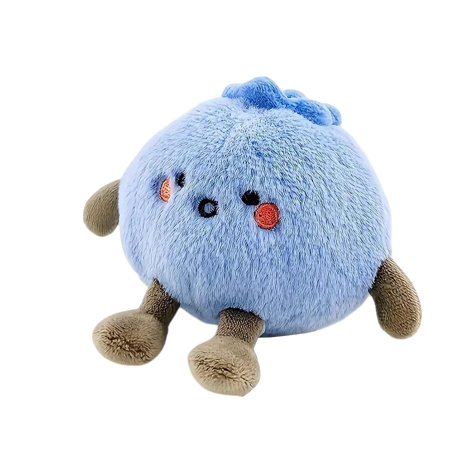 Yiohejy Blueberry Stuffed Toy, 4 Inch Blueberry Plush Toy, Soft Cartoon Doll, Cute Accompanying Plush Doll, With Cute Face, Funny Stuffed Fruit Character For Home Decor