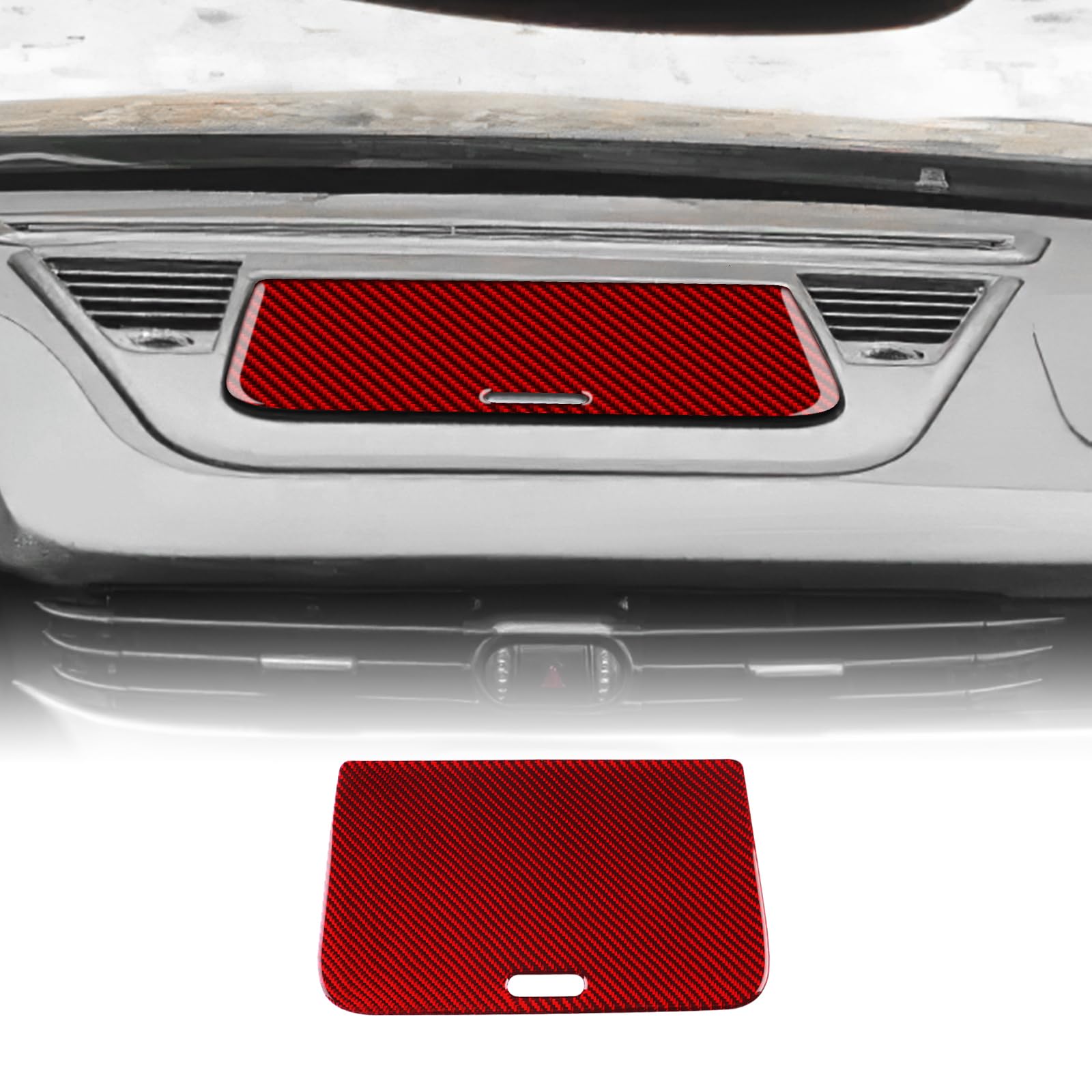 KUNGKIC Per Alfa Romeo Giulietta 940 2011-2020 in fibra di carbonio per cruscotto auto, console centrale, contenitore, pannello, adesivo, accessori interni (rosso)