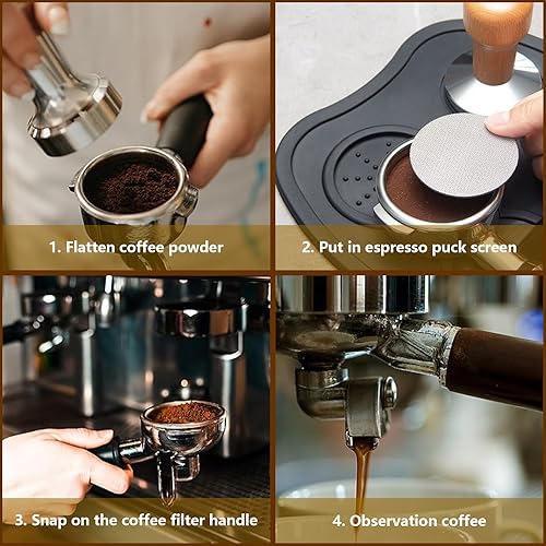 Miniatura 4 de STPCTOU Pantalla de disco espresso de 2.303 in, 0.067 in de grosor 150 m, filtro de café reutilizable, 361 de acero inoxidable profesional barista