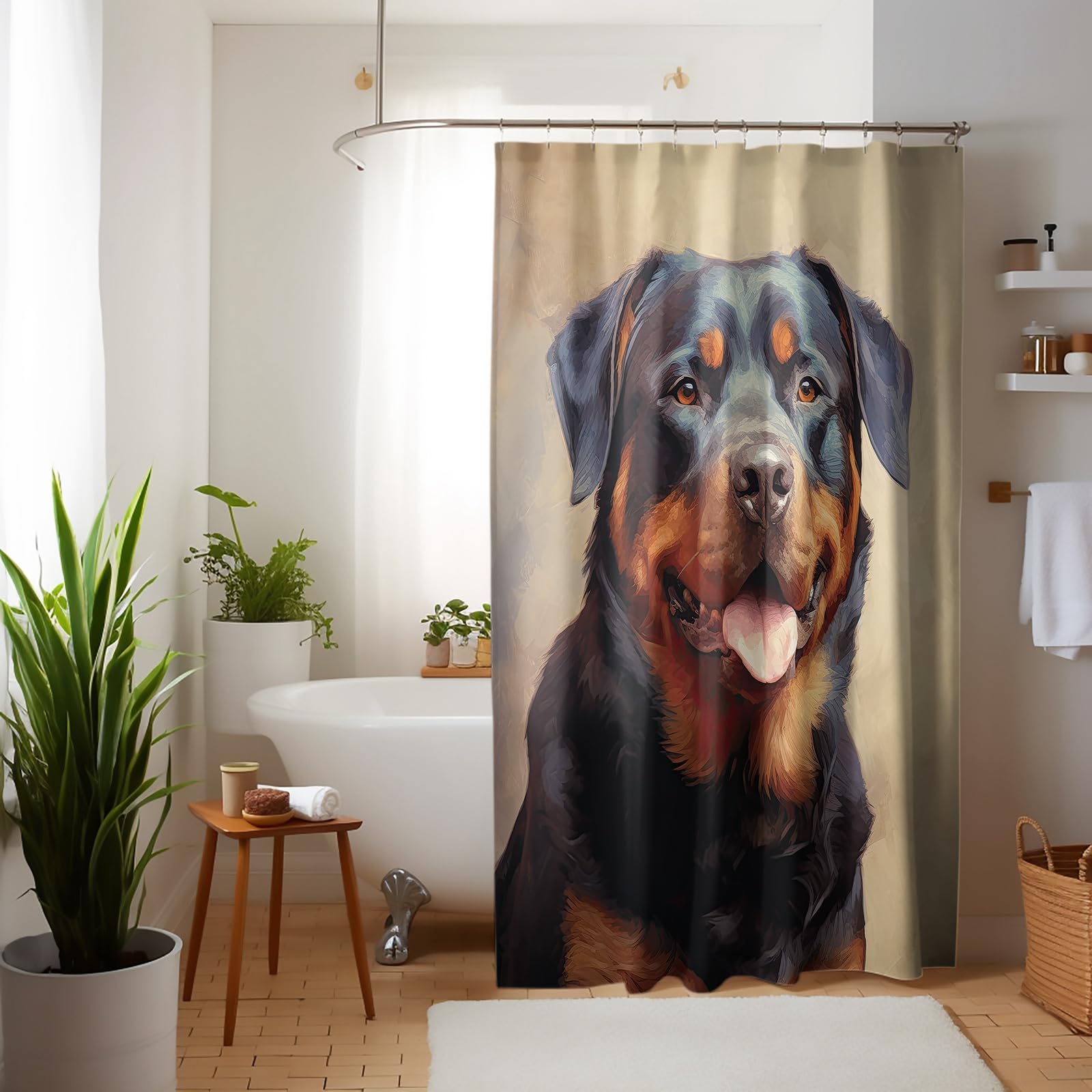 Amazon.com: Ganshan Bi Funny Newfoundland Dog Shower Curtain for