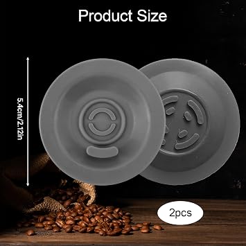 2Pcs 54mm Coffee Machine Cleaning Tablets for Sage Cleaning Disc, Espresso Backflush Cleaning Disc for Ninja Luxe, Universal Silicone Cleaning Discs Coffee Accessories for Most Espresso Machines