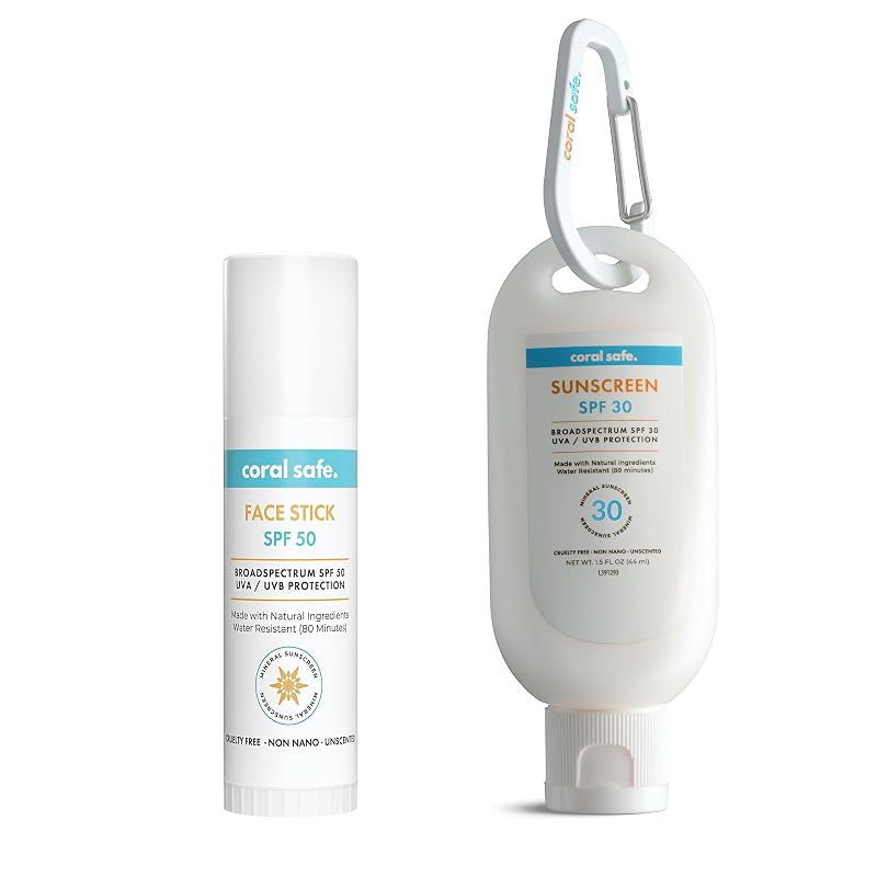 Protetor solar mineral corporal Coral Safe em tamanho viagem, com zinco, sem oxibenzona e octinoxato