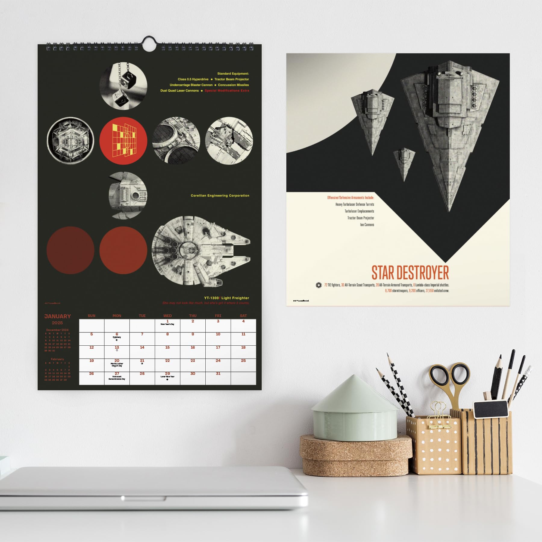 2025 Star Wars: Moving at Lightspeed - Russell Walks Oversized Poster Calendar