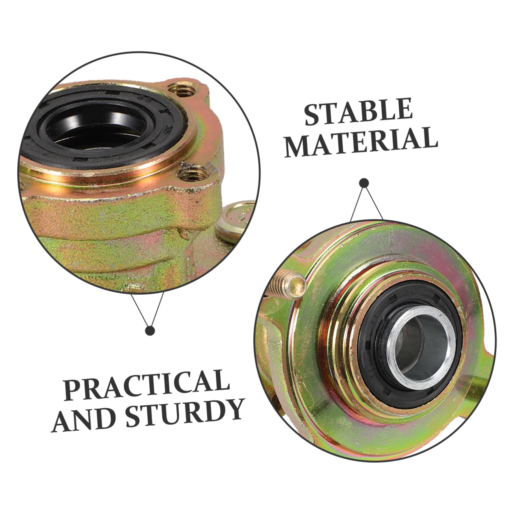 Cabilock Mozzo Ruota Anteriore ATV e Go Kart in Ferro Oro Distanza Fori 88mm e 4 Fori per Installazione Facile e Fissaggio Sicuro Adatto a Spiagge e Aree Selvagge