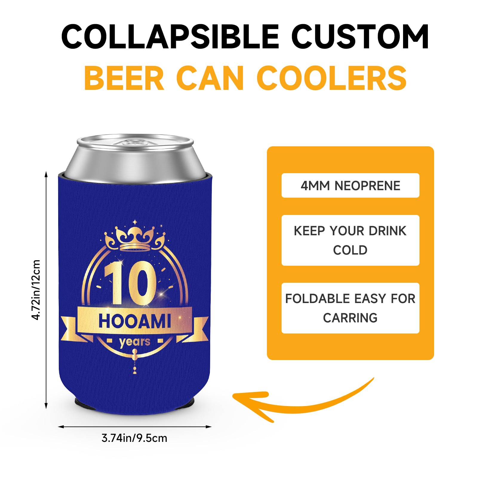 Custom Can Coolers Sleeves 100Pcs Insulated Neoprene Drink Bottle Holder With Personalized Photo Text Logo Bulk for Men Summer Holiday Bachelor Gifts Wedding Party Supplies