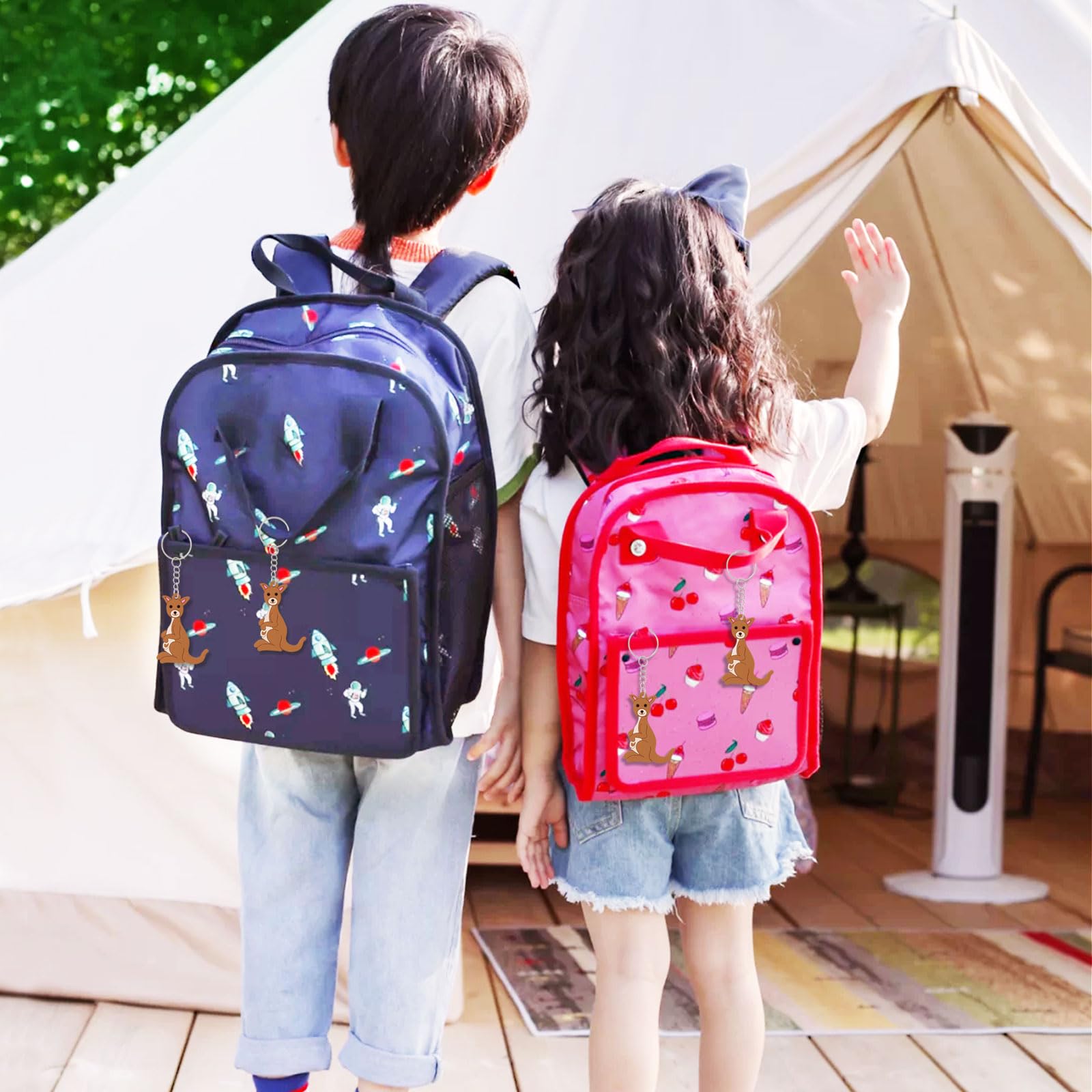 CiciBear 40 Stück Schlüsselanhänger Partygeschenke für Känguru-Geburtstag, Babyparty, Waldtiere, Party, Goodie Bag Stuffer, Kindergeburtstag, Karnevalsbelohnungen