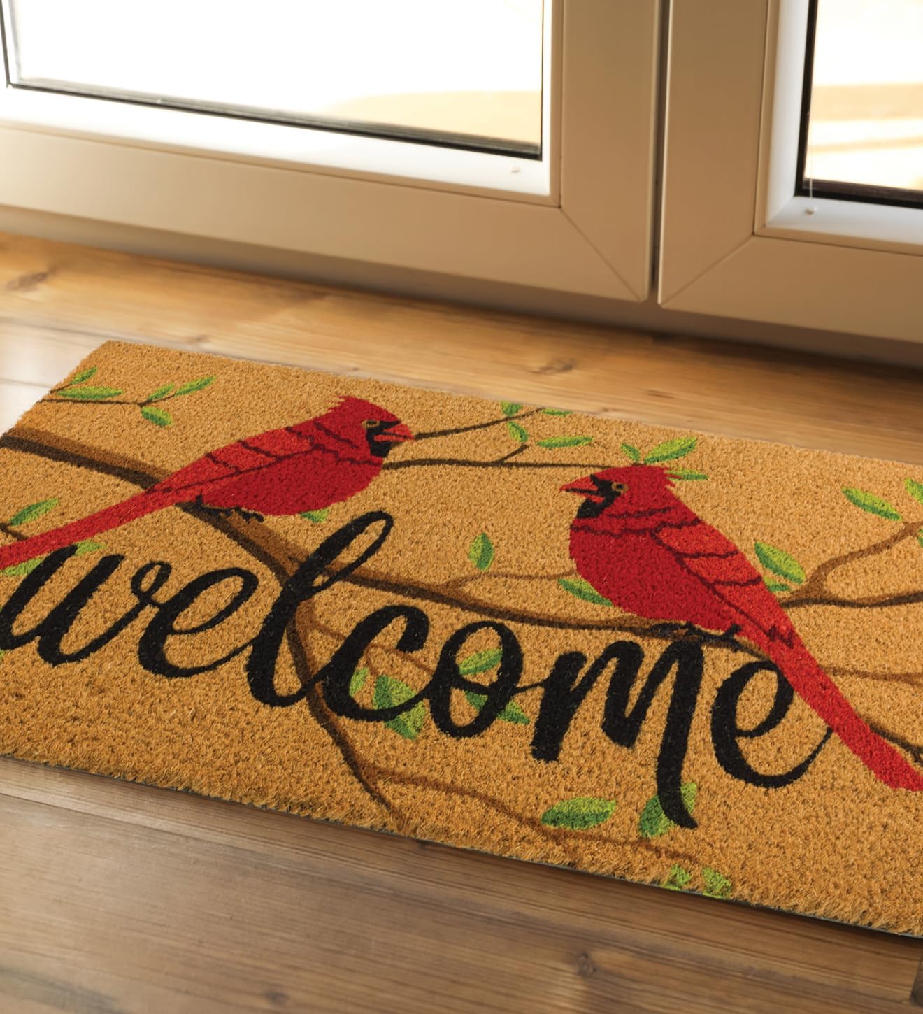 Regal Art & Gift Doormat Coir - Cardinals, 18x30 Inch, Indoor Outdoor Doormats, Welcome Mat for Entryway, Non-Slip Rubber Backing, All Natural Cotton Husk, Easy to Clean Welcome Mats for Front Door