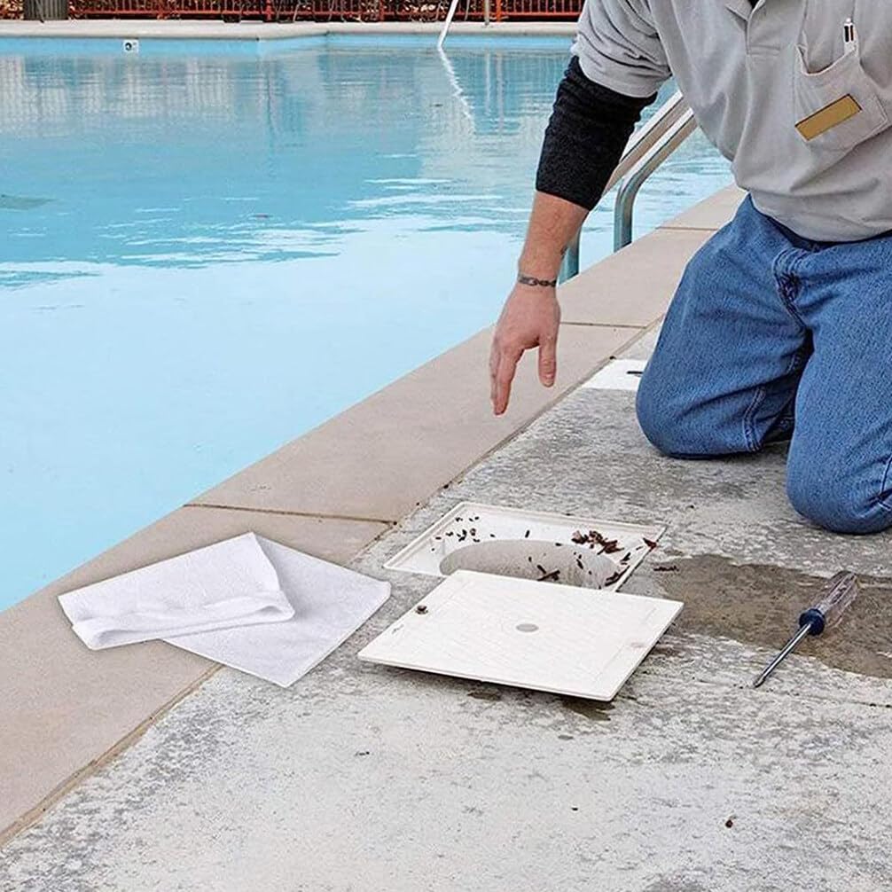 Sosoport Cubierta De Skimmer para Piscina Tapa De Cubierta De Recipiente De Desechos Válvula De Skimmer Cuadrada Placa De Repuesto 2 Uds.