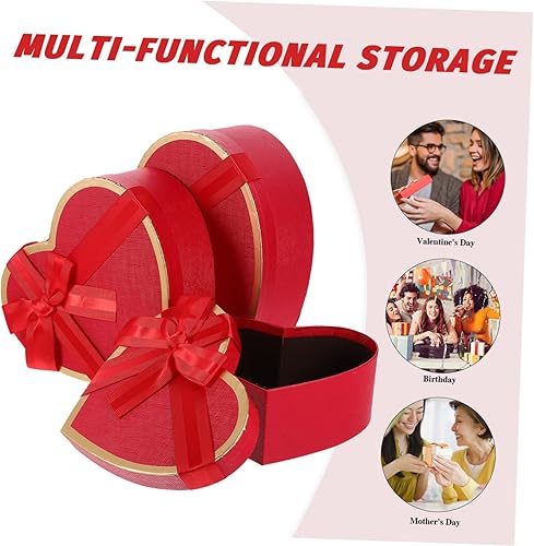 Miniatura 5 de Garneck 3pcs Cajas de flores en forma de corazón cajas florales flores dulces embalaje regalo de cumpleaños perfume Día de San Valentín cajas para