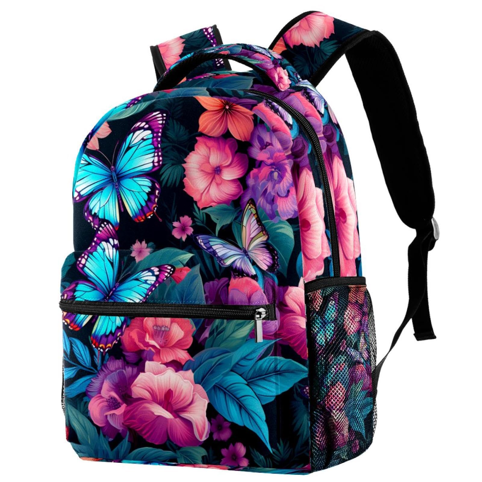 Sac à dos d'école multicolore taille unique avec porte-bouteille