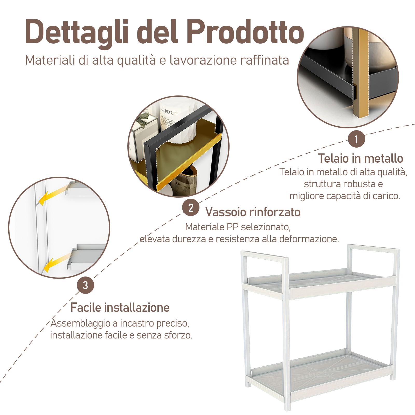 HARLIANGXY Organizer per Trucchi Grande, Organizzatore di Trucco, Organizer per Cosmetici, Organizzatore di Profumi, Organizer da Scrivania, per camera da Letto, Bagno, Cucina, 2 Strati, Bianco